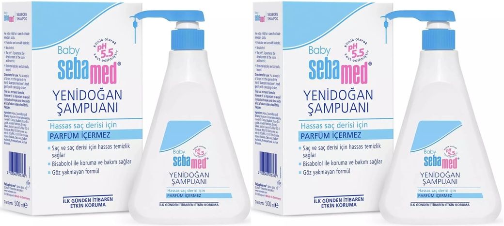 Bebek Şampuanı 500ML Pompalı (Yenidoğanlar İçin) (2 Li Set)