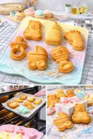 Bebek Temalı Silikon Kek Kalıbı 6 Gözlü Baby Shower Kurabiye & Kek Kalıbı