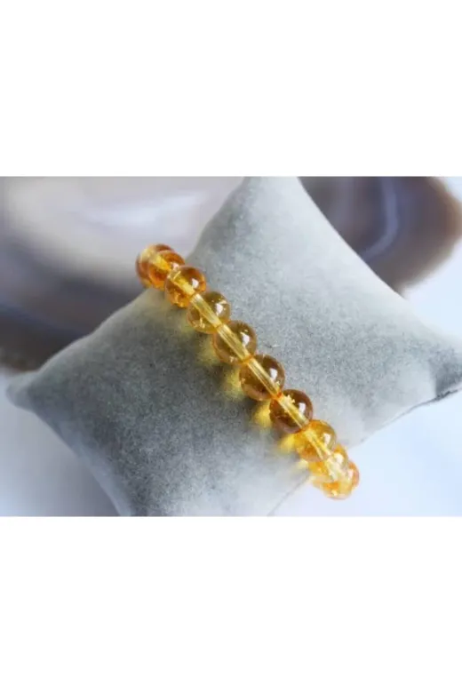 bedahşan bdhşn0101 Doğal Sitrin Taşı Bileklik 8Mm