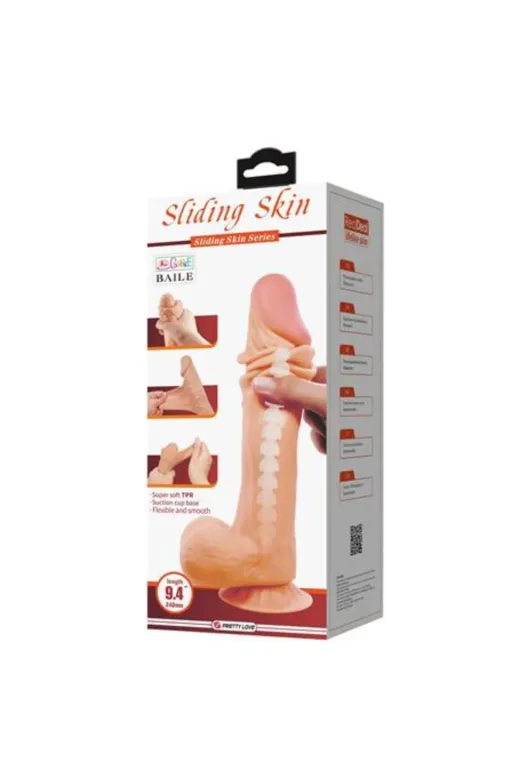 Belden Bağlamalı 24 Cm Kıkırdak Yapılı Çift Katmanlı Gerçekçi Dildo Penis