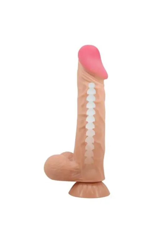 Belden Bağlamalı 24 Cm Kıkırdak Yapılı Çift Katmanlı Gerçekçi Dildo Penis
