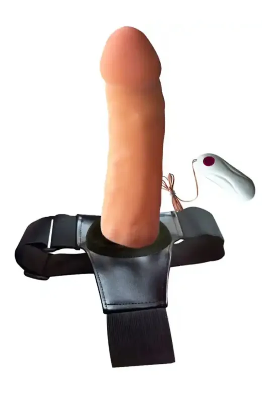 Belden Bağlamalı Titreşimli İçi Boş Realistik Penis 21 Cm