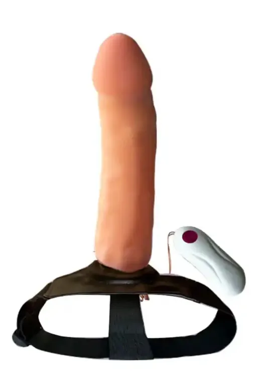 Belden Bağlamalı Titreşimli İçi Boş Realistik Penis 21 Cm
