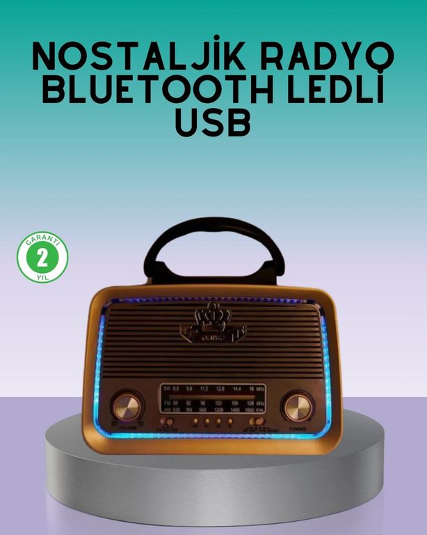 Belirtilmemiş 115330532 Bluetooth Özellikli Nostalji Radyo 3 Bant Fm Am Sw