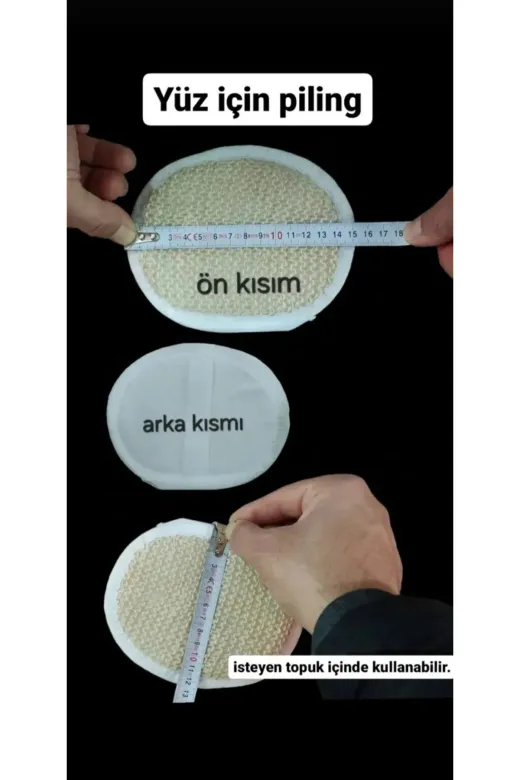 berah TYBUKHZQ8CMHQPG435 Organik Yüz Pedi Doğal Peeling Kabak Lifi Yüz Temizleme Pedi Banyo Hamam Kesesi Sisal Ped