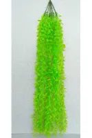 BESALİ Ağlayan Söğüt Ağacı Dalı Dekoratif Yeşil Yapraklı Yapay Salkım Çiçek (6 lı Salkım 100 CM) B Yeşil