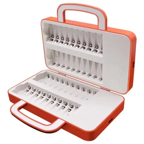 Beston C9032w 40 Adet Kalem Pil + İnce Pil Şarj Edebilir Çantalı Pil Şarj Cihazı