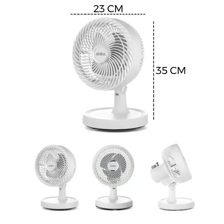 Beyaz 12 Inc Ev - Ofis Kompakt - Sessiz - İki Kademe Masaüstü Vantilatör SF-7703
