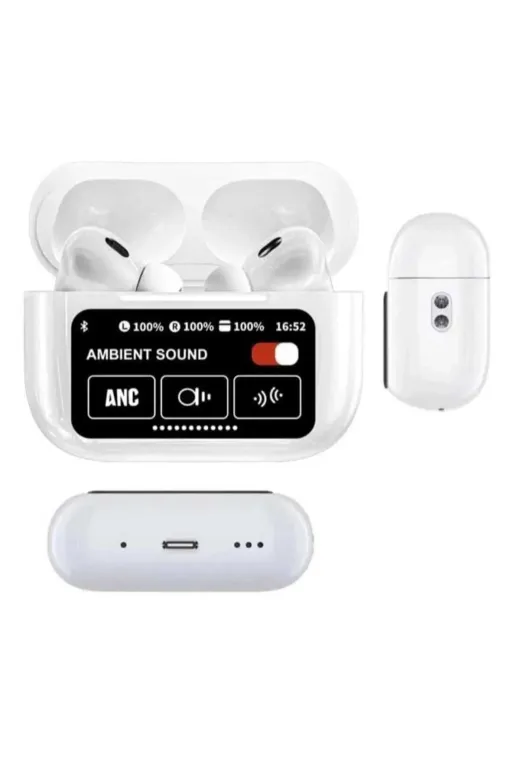 beyaz A9 Pro Anc/enc Kablosuz Wireless Ekranlı Kulaklık