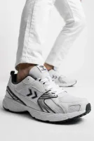 Beyaz Lacivert (Dar Kalıp) Fileli Unisex Spor Ayakkabı