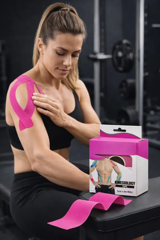 Beyaz Medikal 158fe096-a2a0-4f2b-a031-209a5bfe0da7 Kinezyo Bandı Spor Bandı Diz Omuz Bel İçin Esnek Kinesio Teyp Fizyoterapi Bandı 5Cm X 5M