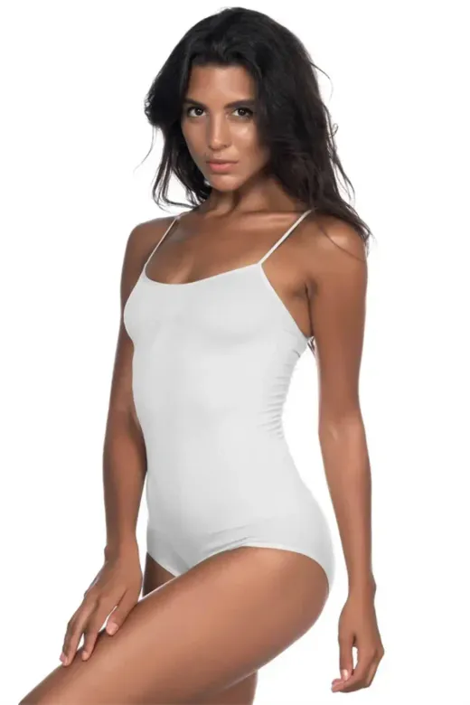 Beyaz MI 1923 Soft İp Askılı Çıtçıtlı Body