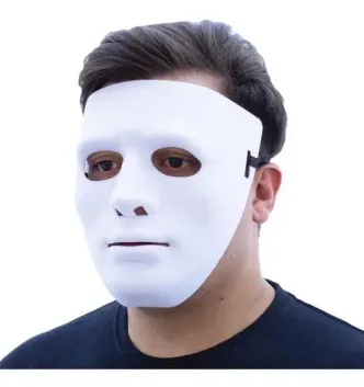 Beyaz Renk Hip Hop Anonim Jabbawockeez Dans Maskesi 18x19 cm (4745)