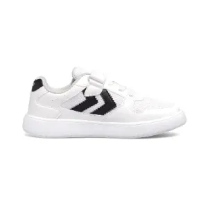 Beyaz Siyah Cırtlı Fileli Unisex Çocuk Spor Ayakkabı