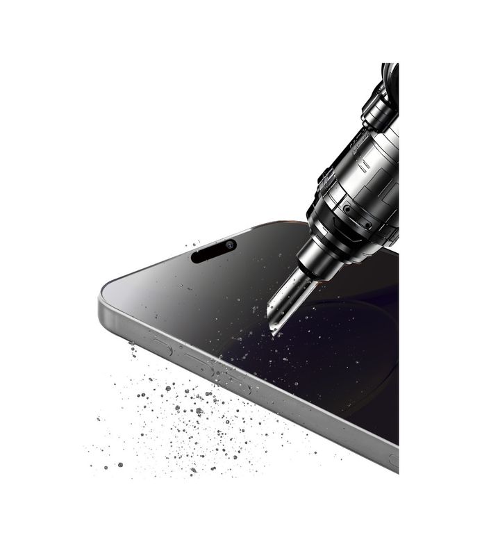 Bezos 130188280 İphone 17 Pro Max Bilvis 5In1 5D Magic Hayalet Cam Ekran Koruyucu - Siyah