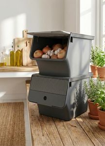 Bezos 3Nzc1Njg4ODk3Mg-BLNC Füme 2'li 33 Lt Modubox Kayar Kapaklı Saklama Kabı & Patates Soğan Kovası & Erzak Kutusu Diğer