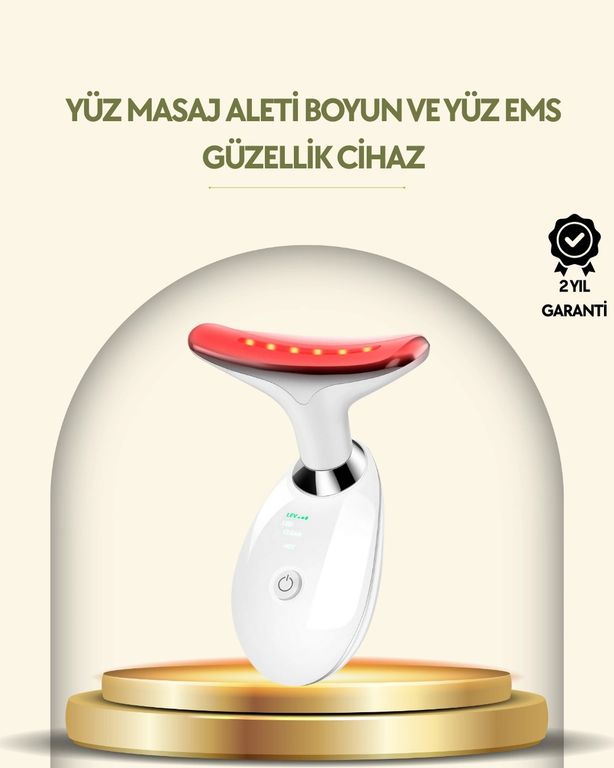 Bezos MEYTDUCZZZŞARJLIEMSMASAJJJ-4-BLMY Mey İthalat Kompakt Ve Taşınabilir Cilt Bakım Cihazı 3 Fonksiyonlu, Usb Şarjlı, Led Işıklı Güzellik Aleti Çok Renkli
