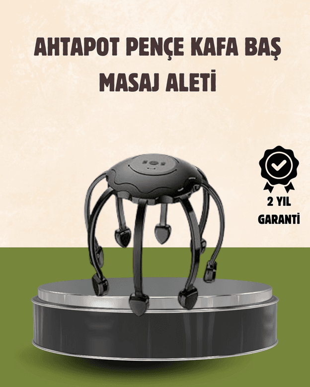 BFS Kafa Masaj Cihazı 8 Motorlu 360 Derece Tam Kapsamlı Rahatlatıcı Masaj