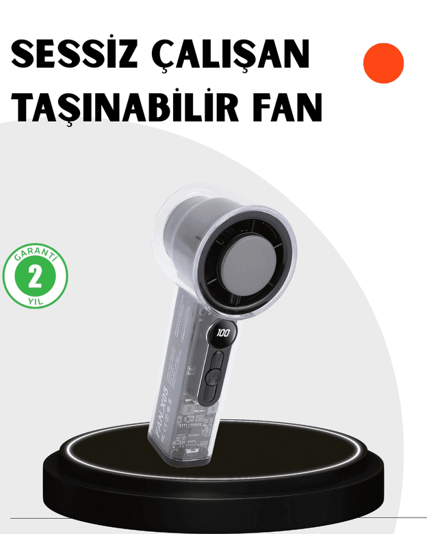 BFS Kompakt Dijital Ekranlı Fan | 100 Seviye Hız + Sessiz Çalışma