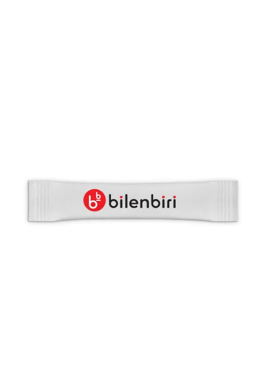 bilenbiri TYBS4DF8UNGLKJDN19 Stick Şeker 2,5 Gr Dahil Beyaz Şeker/kuşe Kağıt 1,5*9Cm Tek Kullanımlık Toz Şeker 2000 Adet 5 Kg