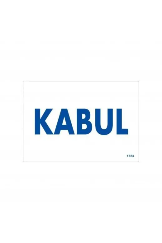 BilfolD SDTA-286671 Kabul Uyarı Levhası 17,5X25 Kod:1723