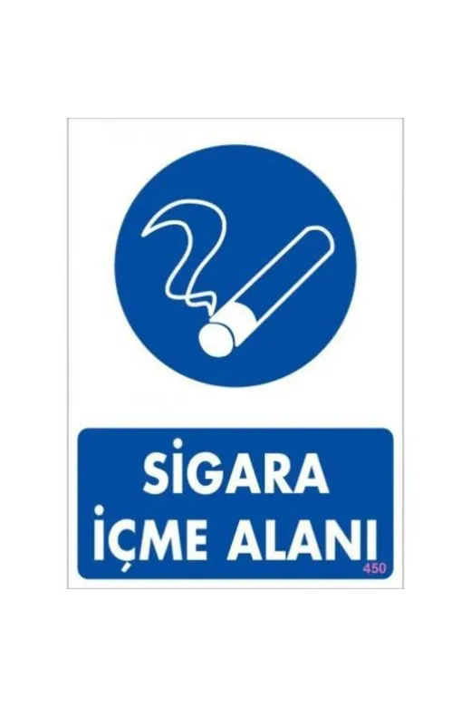 BilfolD SDTA-289909 Sigara İçme Alanı Uyarı Levhassı 25X35 Kod: 450