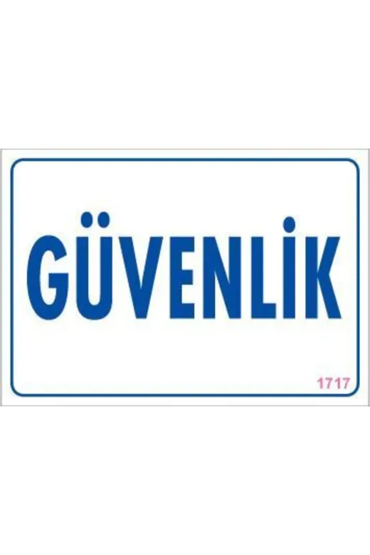 BilfolD SDTA-292172 Güvenlik Uyarı Levhası 17,5X25 Kod:1717