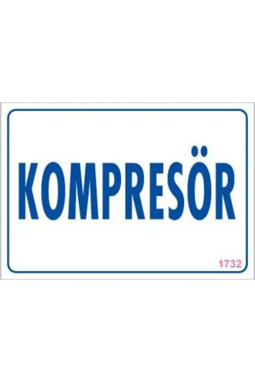 BilfolD SDTA-292178 Kompresör Uyarı Levhası 17,5X25 Kod:1732