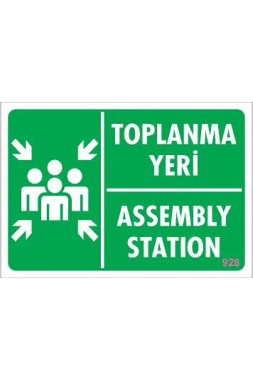BilfolD SDTA-292185 Toplanma Yeri Uyarı Levhası 17,5X25 Kod:928