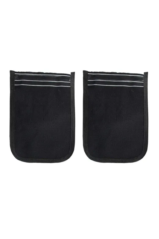 BilfolD TYB2KPR9RIY3887U94 2 Adet Osmanlı Kalın Siyah Banyo Hamam Kesesi 25X17 Cm