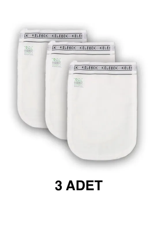 Bilian BLPM020001 Kelebek Kese Standart Banyo Hamam Kesesi Spa Kese, Cilt Bakımı 3 Adet