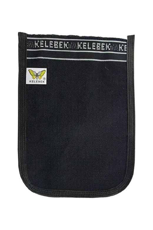 Bilian BLPM022001 Kelebek Kese Kalın Siyah Banyo Hamam Kesesi, Spa Kese, Cilt Bakımı 3 Adet