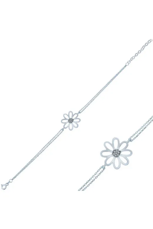 bilshop T5126 Gümüş Çiçek Bileklik