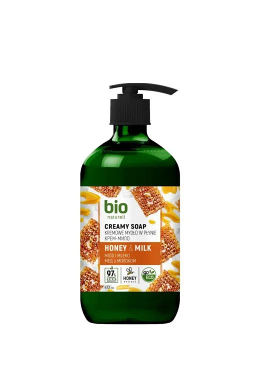 bio natural aroma 121201 % 97 Organik Ve Vegan Sıvı El Sabunu Honey & Milk 946 Ml.