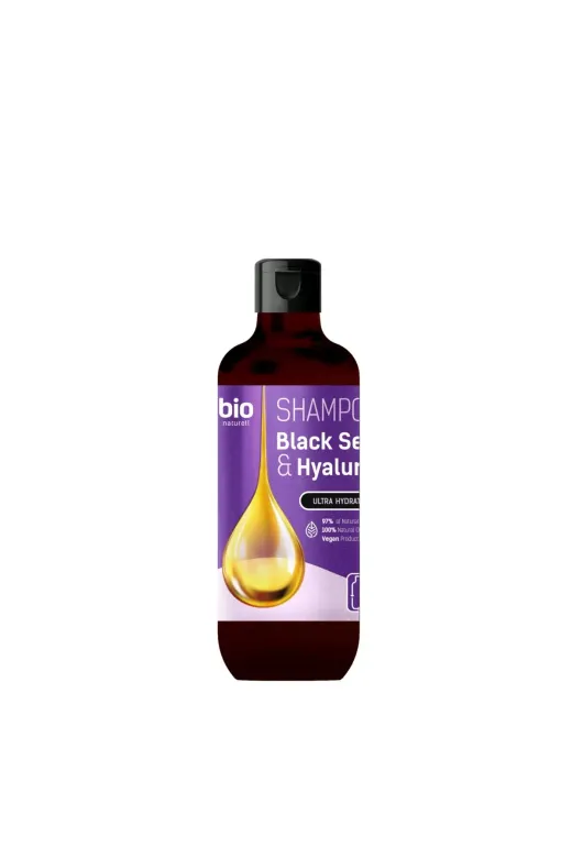 bio natural aroma 140201 %97 Organik Nemlendirici Şampuan Black Seed Oil & Hyaluronic Acid 355 Ml