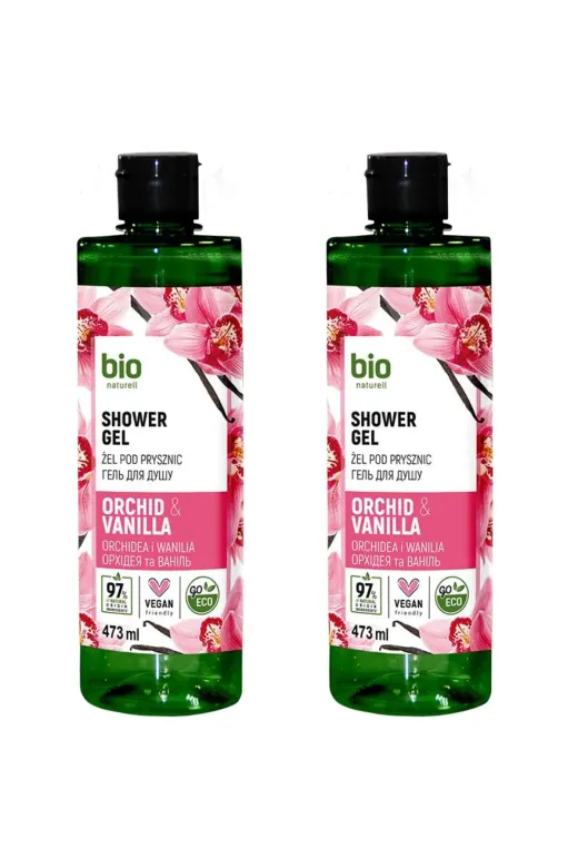 bio natural aroma 38167 %97 Organik Duş Jeli Orchıd & Vanilla 2 X 473 Ml