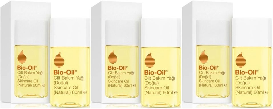 Bio-Oil %100 Natural Çatlak Karşıtı & Leke Karşıtı Nemlendirici Doğal Cilt Bakım Yağı 60ML (3Lü Set)