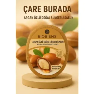 Biobiens - Argan Özlü Doğal Süngerli Sabun 135 gr