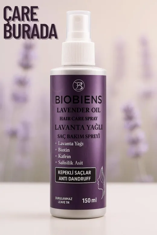 Biobiens lavantaspreyçare Lavanta Yağlı Saç Bakım Spreyi 150 Ml (Kepeğe Eğilimli Saçlar)
