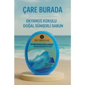 Biobiens - Okyanus Kokulu Doğal Süngerli Sabun 135 gr