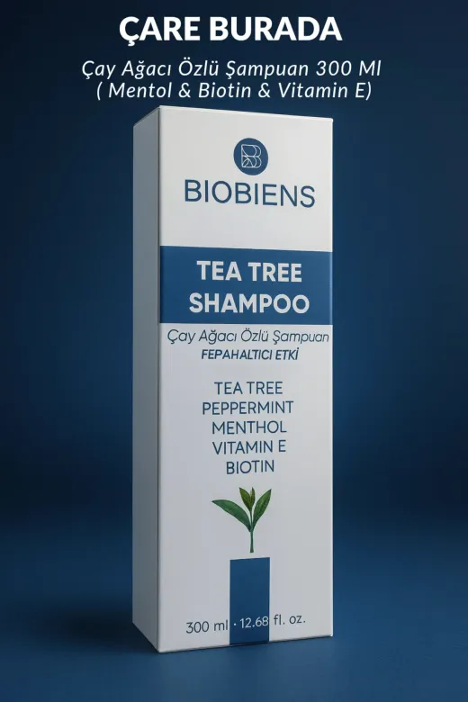 Biobiens P4118S6635 - Çay Ağacı Özlü Şampuan 300 Ml (Biotin & Vitamin E & Mentol)