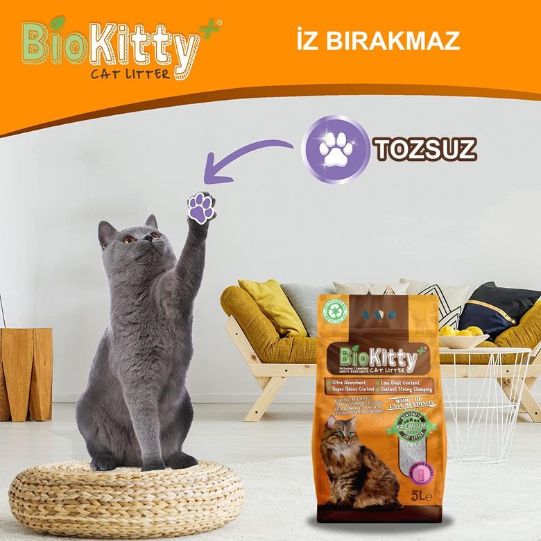 biokitykum Biokitty Lavanta Kokulu İnce Taneli Kedi Kumu 10 Lt