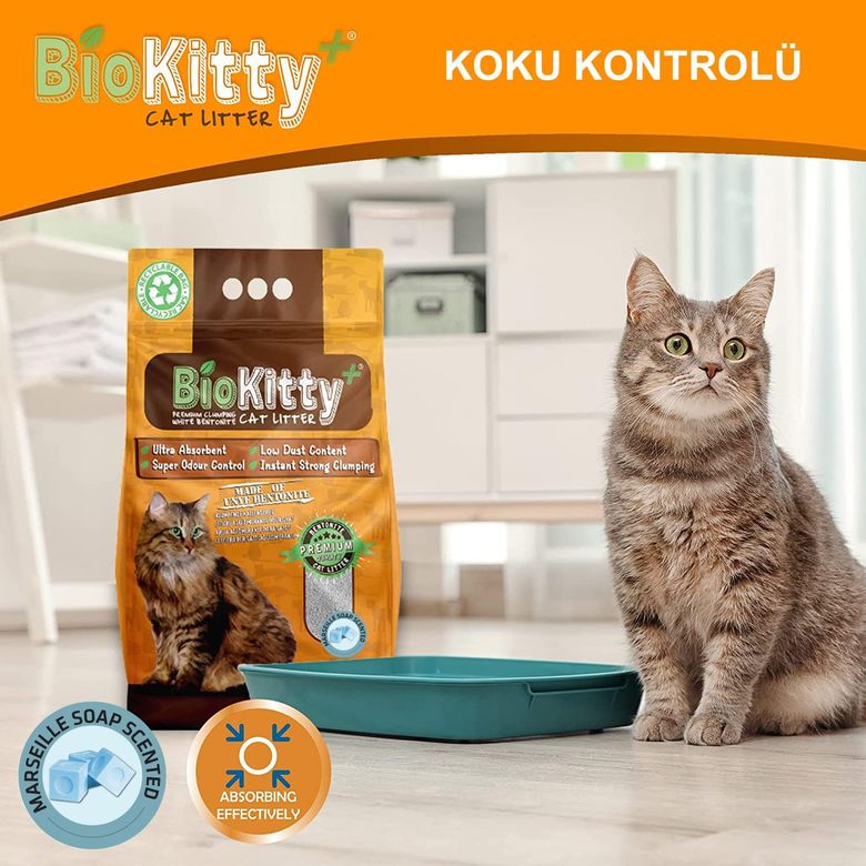 biokitysbn Biokitty Marsilya Sabunlu  Kedi Kumu 5 Lt
