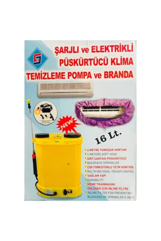 Birso ALKLM02340 Klima Temizleme Ilacı Olbrayt Pompası Şarjlı