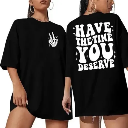 Bisiklet Yaka Kısa Kol Baskılı T-shirt - Siyah - XL - Siyah