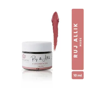 Bitkisel İçerikli Doğal Ruj Allık NUDE   (Kavanoz)  5 gr