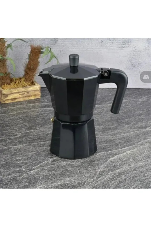 blackcoffee 122151145 Ocak Üstü Espresso Ve Kahve Makinesi - Moka Pot - 9 Kişilik 450 Ml