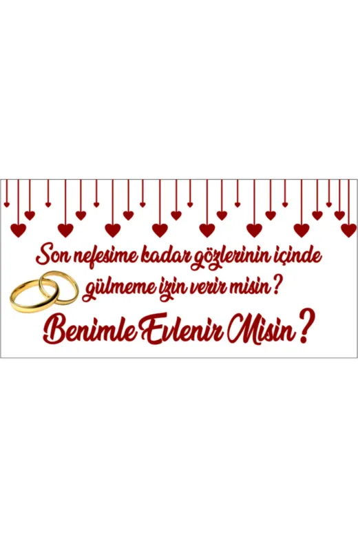blackdesignnn EVLLKBRN Evlilik Teklifi Branda Afiş