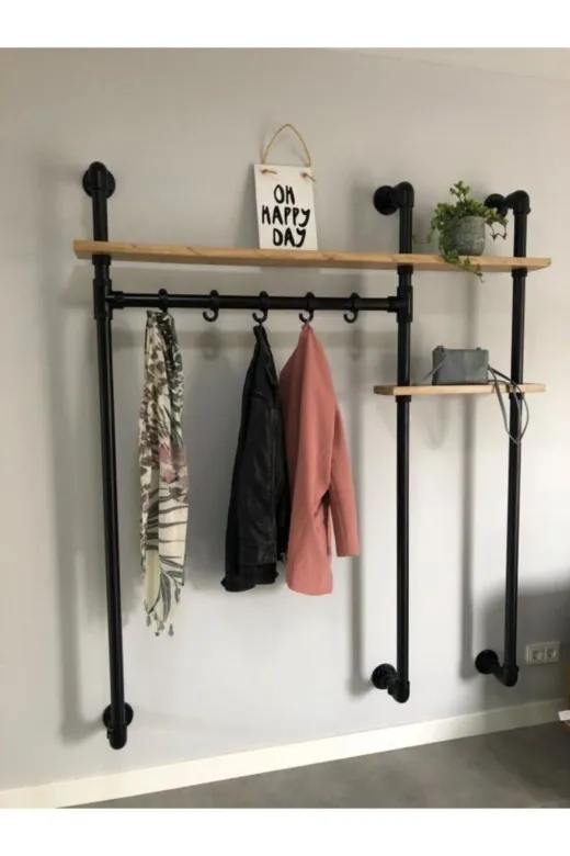 Blbndesign Raf No:264 Dekoratif Borudan Raf Ve Askılık