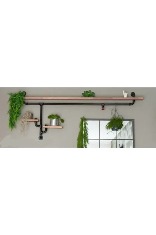 Blbndesign RafNo389 Dekoratif Duvara Borudan Raf
